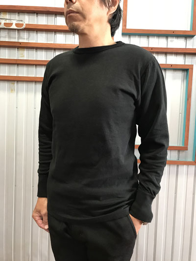 楽天gakuオンラインショップSBTRACTサブトラクト【SALE】最高の着心地SBF19-73Sandwich cotton wool ロングスリーブTシャツ　Black Cafe au lait ブラック　カフェオレ