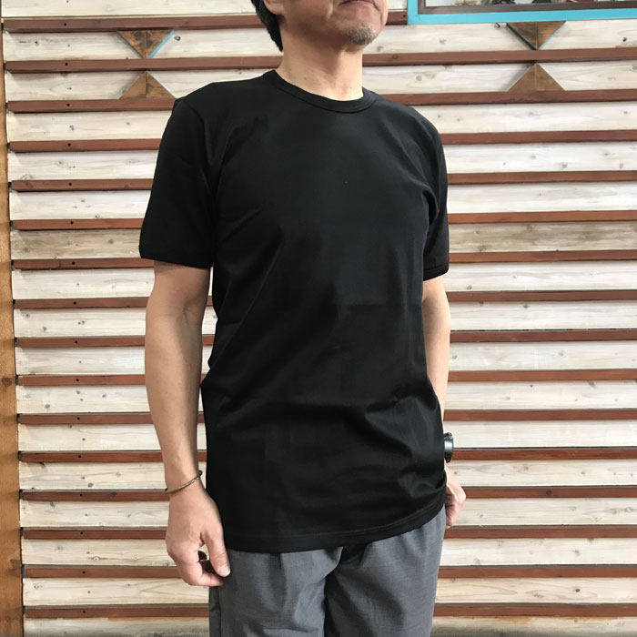 ジチピ Tシャツ メンズ gicipi ジチピ　半袖Tシャツ　261GC ANNONE アンノーネ　 ジャージー素材　クルーネックTシャツ　Nero ブラック