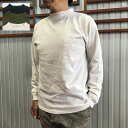 GOODWEAR グッドウエア 国内正規品 USA製 アメリカ製 日本別注 モックネック MOCK NECK ロングスリーブポケットTシャツ ナチュラル ユーズドブラック ニューオリーブ