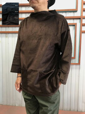 NEWLYN SMOCKS ニューリンスモック　別注フィッシャーマンズ スモック コーデュロイ ラウンドネック Black Navy Choco イギリス製