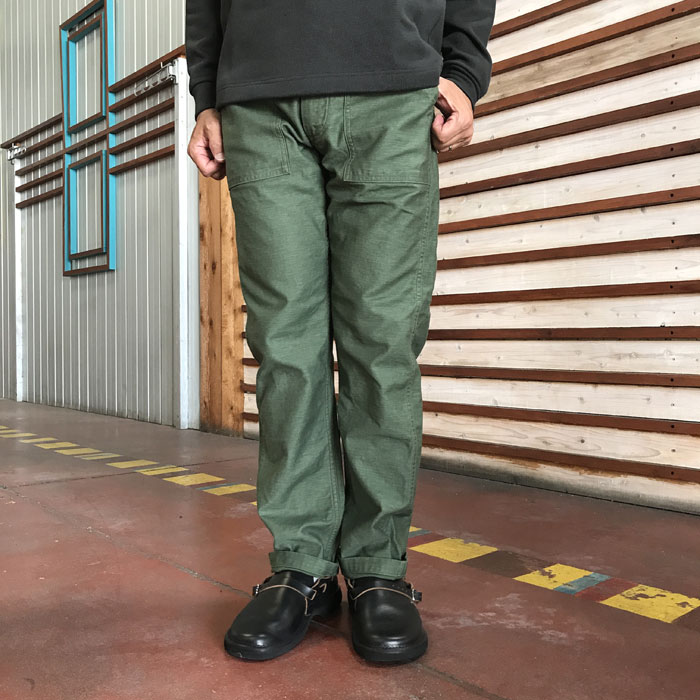 orslow オアスロウ US ARMY SLIM FIT FATIGUE スリムフィットファティーグパンツ 01-5032-16 オリジナルバックサテン生地 Green 日本製