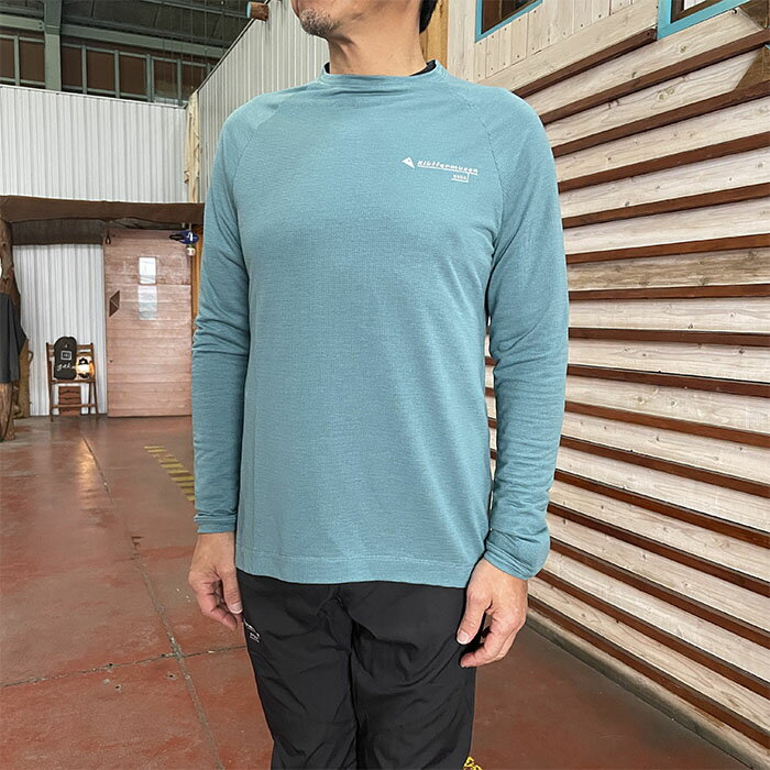 樂天商城 - 【SALE】KLATTERMUSEN クレッタルムーセンベースレイヤー　テクニカルロングT Groa LS Tee M グロア ロングスリーブ ティー Light & Soft Tencel Baselayer ベースレイヤー KM-10365 Teal Blue 国内正規品