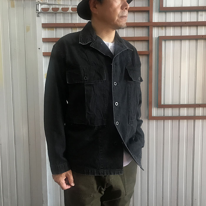 オアスロウ orSlow 01-6046-D61S US ARMY M-43 JACKET M-43ジャケット　ブラックデニムストーン