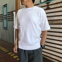 ジチピ Tシャツ メンズ gicipiGICIPI ジチピ TONNO2301Pトーンノ　コットン素材　ルーズフィットリブTシャツ　イタリア製 Bianco(白）