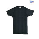 Millerミラー フィット感バツグン Vネック パネルリブ半袖Tシャツ USA製 ブラック