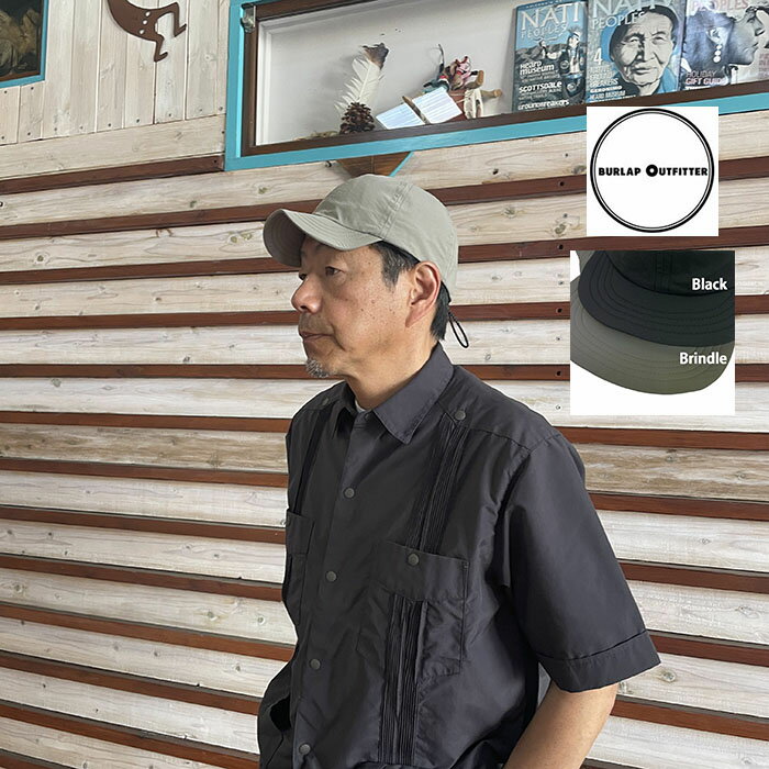 Rakuten - BURLAP OUTFITTER バーラップアウトフィッター 3パネルキャップ 3-PANEL CAP サプレックスナイロン Black Brindle 日本製 BO090038