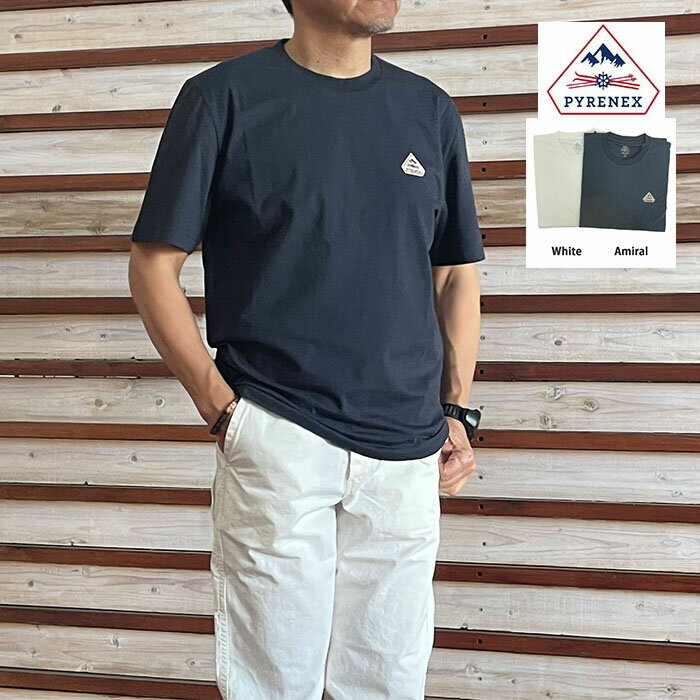 Rakuten - PYRENEX ピレネックス UNISEX CLASSIC クラシック ユニセックス ワンポイント無地Tシャツ 国内正規品 Amiral White HUZ025
