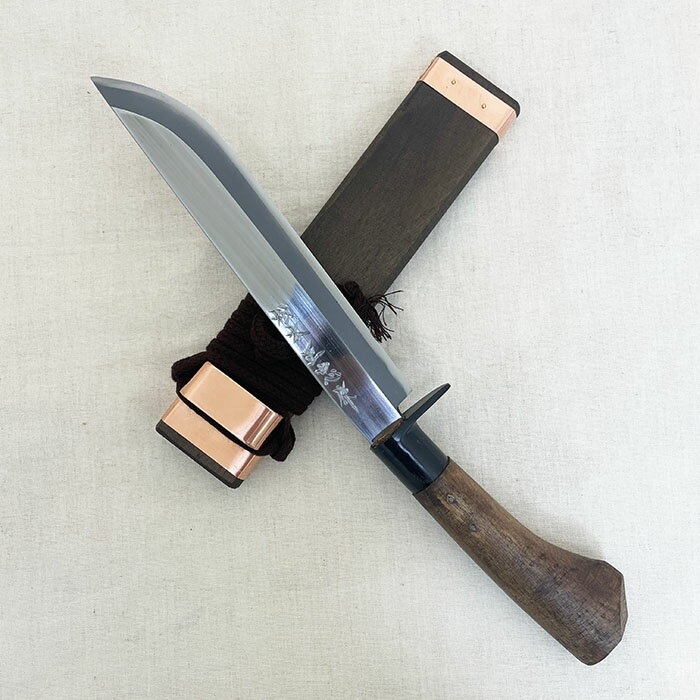 Rakuten - 松本正忠作 名工オリジナル鍛造剣ナタ　210MM 塗り仕様 南国土佐鍛冶　 青紙鍛造剣鉈