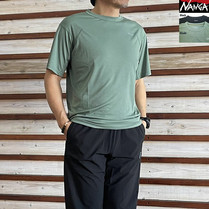 樂天商城 - NANGA ナンガ パワードライ Tシャツ POWER DRY TEE 快適さをキープする高機能Tシャツ Black Khaki N2500-1M501E