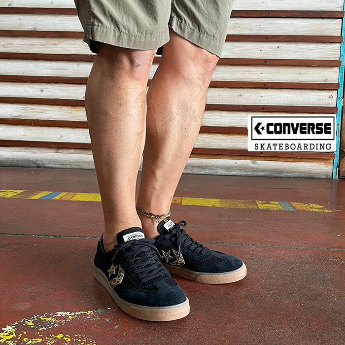 CONVERSE SKATEBOARDINGコンバーススケードボーディング コンバースロードクラシック スウェードスニーカー 国内限定 ブラックレオパード33702930