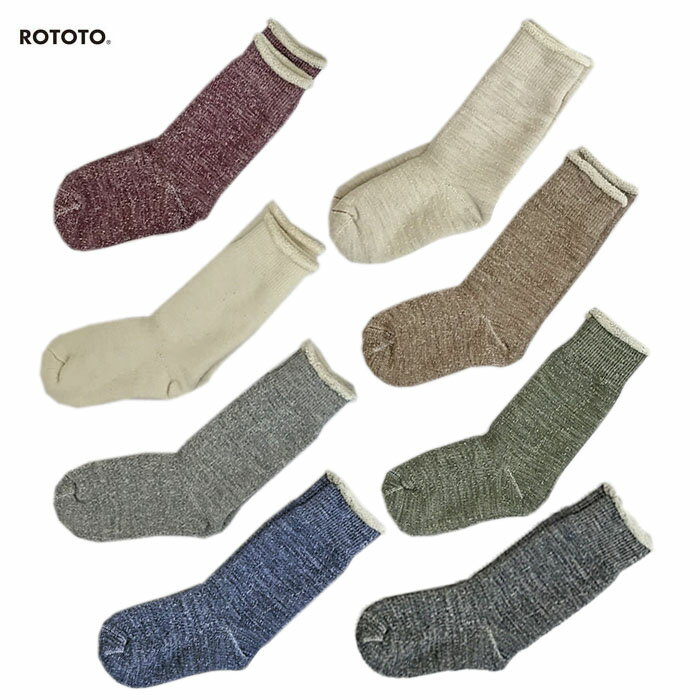 rototo 靴下 メンズ RoToTo ロトト　ROTOTO R1001 DOUBLE FACE CREW SOCKS　ダブルフェイスクルーソックス 8カラー 日本製