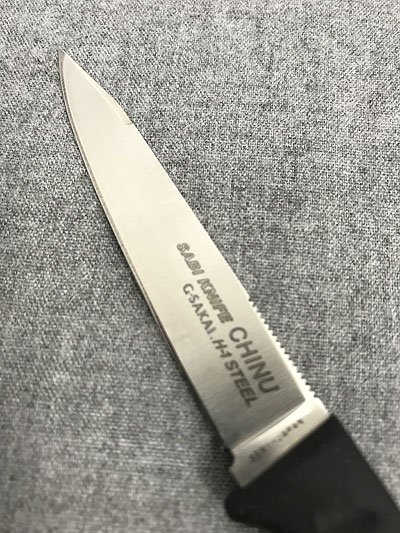 Gサカイ　G SAKAI ジーサカイ　SABI KNIFE　サビナイフ　CHINUチヌ　H-1鋼　ストレート ブラック通販格安セール情報　楽天　通販