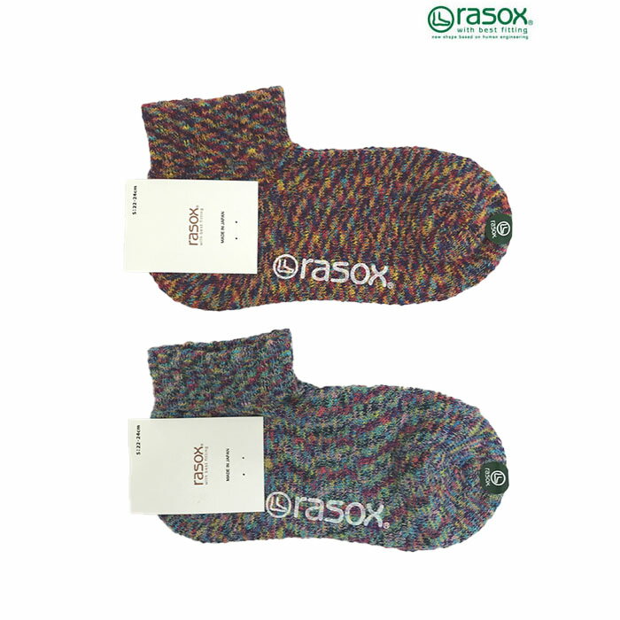 rasox ラソックス　CASUAL series スプラッシュ・アンクル　 CA061AN39　 ブライトミックス　　チリ　..