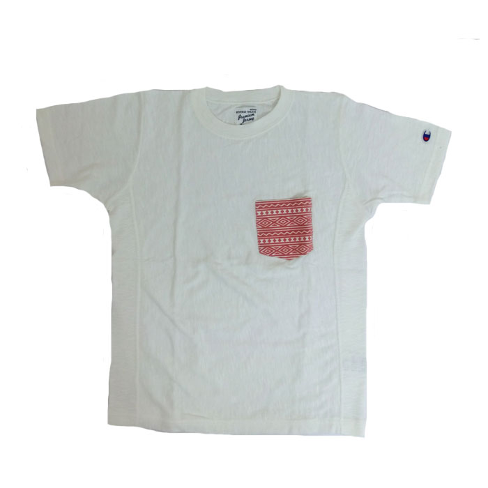 Champion チャンピオン 【SALE】C3-M301 機能性REVERSE WEAVE プレミアムジャージーポケットTシャツ 女性にも White