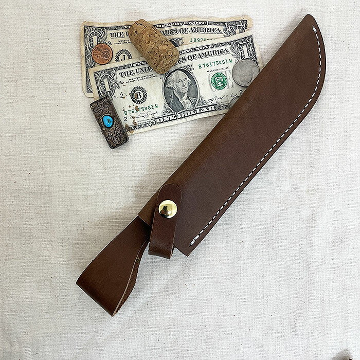 松本正忠作 万能剣鉈専用革ケース 刃長240mm 刃幅35mm 刃厚6mm ヒルト付き 日本製