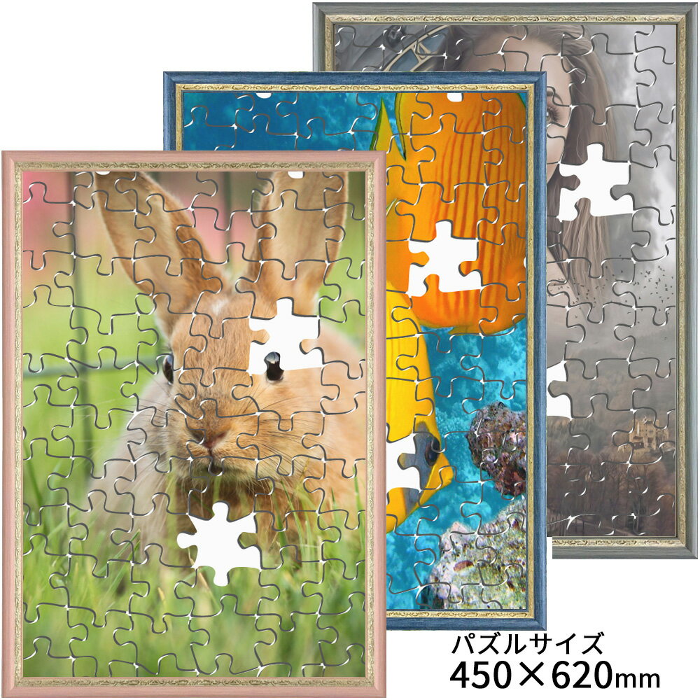 【6/4〜6/5限定クーポン配布中！】ジグソーパズル額 APS-02 アクリル付 額縁内寸法(適合するパズルの大きさ):450×620ミリ 高級 インテリア おしゃれ アクリル 高級ジグソーパズル額 ピンク ブルー グレー