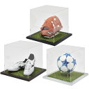5面体アクリルケース CF 人工芝貼り土台付 有効スペース:300×300×297 靴 ボール グローブ 飾り 立体 ディスプレイケース コレクションケース フ...