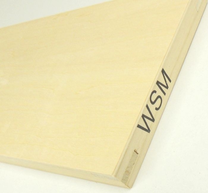 木製パネル シナベニヤパネル WSM (454×158mm)　厚み約20mm　アウトレット品　VIC社　日本画