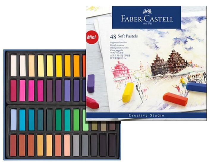 Faber-Castell（ファーバーカステル）　クリエイティブスタジオ　ソフトパステル　46色(48本) 　紙箱　レーターパック発送　代引不可