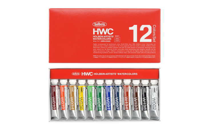 ホルベイン 透明水彩絵具セット 12色セット 2号チューブ 5ml HWC W401