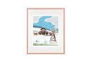 はりたつお 四つ切36.5×44×2cm フレーム色ピンク 『北海道宝水ワイナリー』 インテリア額装品 受注生産品 大額 ピンク c1176