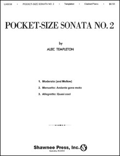 楽譜　テンプルトン／ポケット・サイズ・ソナタ 第2番(35017071／クラリネット・ソロとピアノ／輸入楽譜（T）)