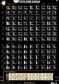 LGCF-6　大きくて見やすいギターコードクリアファイル-06（ブラック）