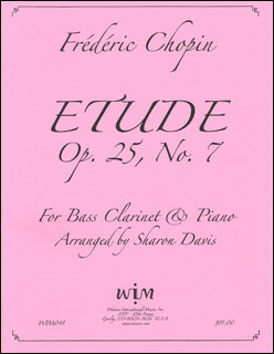 楽譜 ショパン／練習曲 作品25 第7番(【2160609】／WIM041／バス・クラリネット＆ピアノ／輸入楽譜（T）)