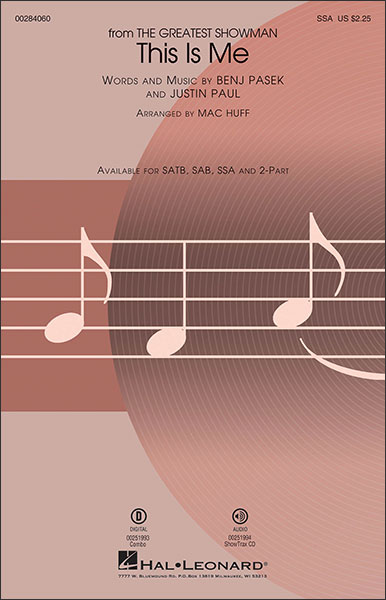 楽譜　ディス・イズ・ミー （映画「グレイテスト・ショーマン」より）（5冊以上からのご注文受付）(女声三部合唱(SSA)＆ピアノ／輸入楽譜（T）)
