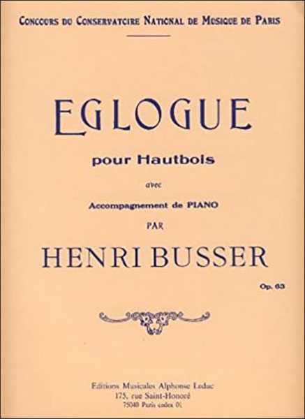 楽譜　ビュッセル／エクローグ 作品63(【1724768】／AL24716／48182944／オーボエ＆ピアノ／輸入楽譜（T）)