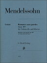 楽譜　メンデルスゾーン／無言歌 作品109 (／HN 1294／51481294／チェロ＆ピアノ／輸入楽譜（T）)