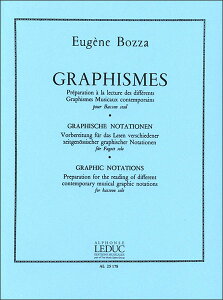 楽譜　ボザ／グラフィズム (現代のさまざまな記譜法の読譜練習) 【Bassoon】(【557722】／AL25178／48183184／ファゴット教本 (無伴奏)／輸入楽譜（T）)