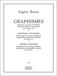 楽譜　ボザ／グラフィズム (現代のさまざまな記譜法の読譜練習) 【Trumpe】(【1724114】／AL25180／48183186／トランペット教本 (無伴奏)／輸入楽譜（T）)