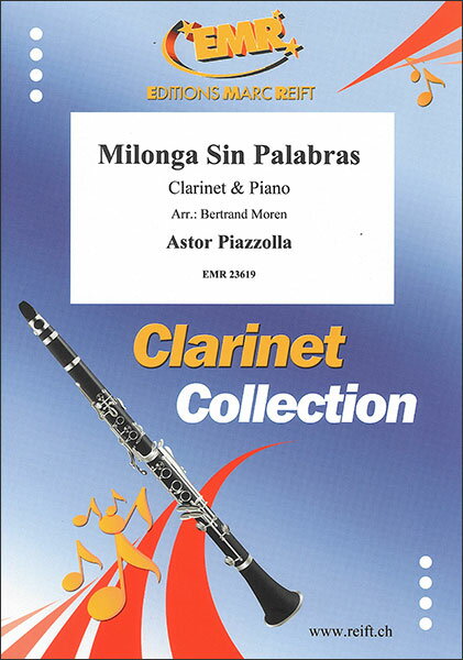 楽譜 ピアソラ／言葉のないミロンガ 【Clarinet＆Piano】(【2180966】／EMR23619／クラリネット＆ピアノ／輸入楽譜（T）)