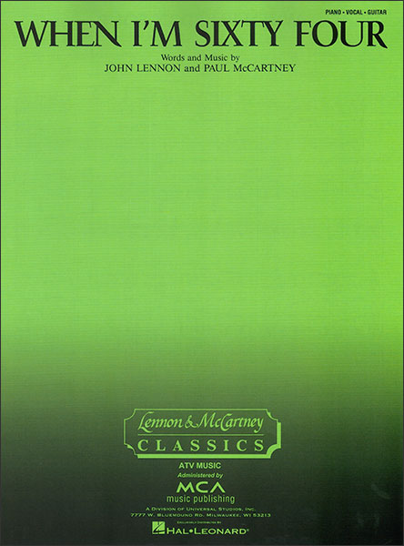 楽譜　ザ・ビートルズ／ホエン・アイム・シックスティー・フォー 00355550／ピアノ・ヴォーカル・ギター譜／輸入楽譜（T）