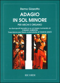 楽譜　アルビノーニのアダージョ(50029410／フルート＆ピアノ／輸入楽譜（T）)