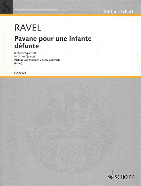 楽譜　ラヴェル／亡き王女のためのパヴァーヌ 49017671／ED20523／弦楽四重奏／輸入楽譜（T）