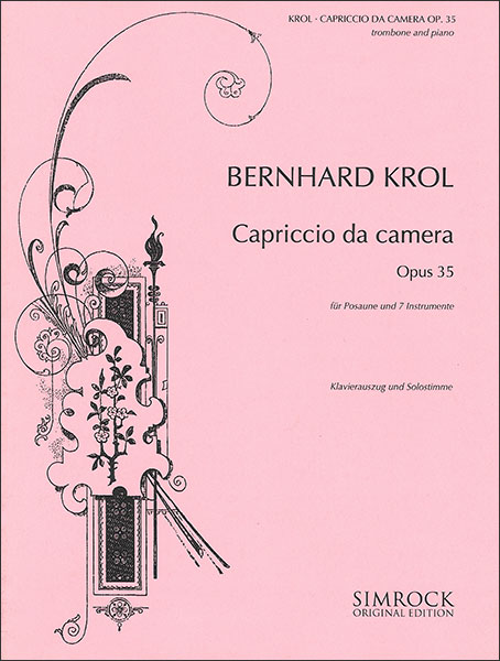 楽譜　ベルンハルト・クロル／カプリチオ・ダ・カメラ　Op.35(48015956／M221106001／トロンボーンとピアノ／輸入楽譜（T）)