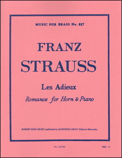 楽天楽譜ネッツ楽譜　シュトラウス／告別（AL28580／ホルンとピアノ（ソロ譜はin F）／輸入楽譜（T））