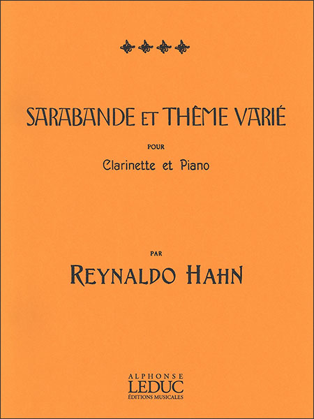 楽譜　アーン／サラバンドと主題、変奏(HE21660／クラリネットとピアノ／輸入楽譜（T）)