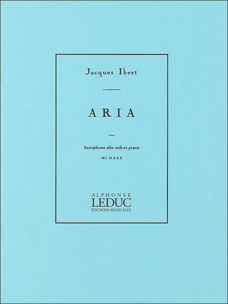 楽天楽譜ネッツ楽譜　イベール／アリア（AL19675／アルトサクソフォンとピアノ／輸入楽譜（T））