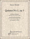 楽譜 エワルド/金管五重奏曲第1番 Op.5(ENS005/金管5重奏(スコア&パート譜セット)/輸入楽譜(T))