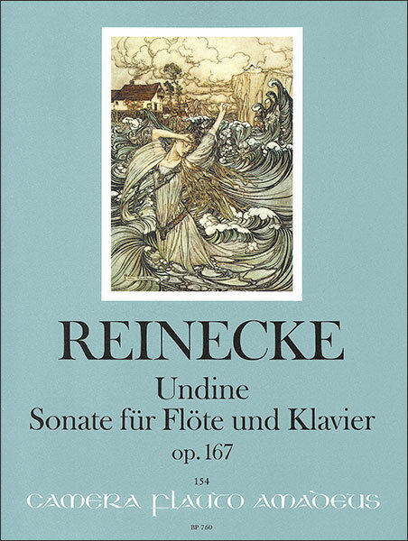 楽譜　ライネッケ／フルート・ソナタ「ウンディーネ(水の精）」 Op.167(BP 760／フルートとピアノ／輸..
