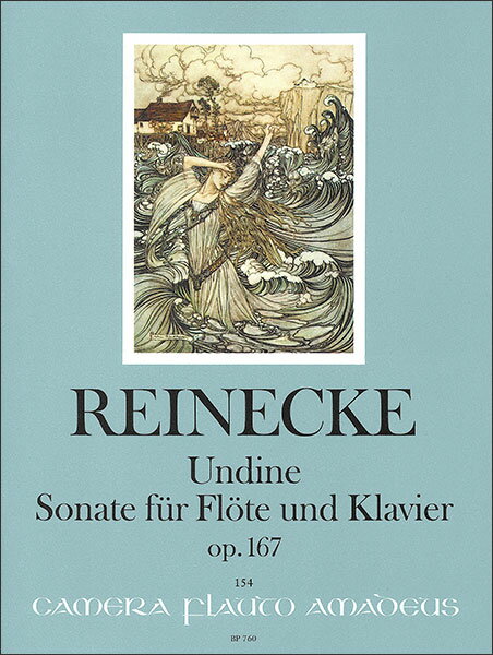 楽譜　ライネッケ／フルート・ソナタ「ウンディーネ(水の精）」 Op.167(BP 760／フルートとピアノ／輸入楽譜（T）)