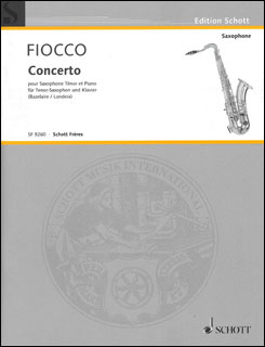 楽譜　フィオッコ／チェロ協奏曲 (テナーサックス版) (【269148】／SF 9260／テナーサクソフォンとピアノ／輸入楽譜（T）)