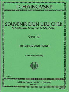 楽天楽譜ネッツ楽譜　チャイコフスキー／なつかしい土地の思い出【ViolinとPiano】（3193／ヴァイオリンとピアノ／輸入楽譜（T））