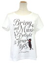 キャットシンフォニカ レディースTシャツ/メッセージ・オフホワイト(CS6039/CAT SYMPHONICA/【1327】 サイズ:FREE/着丈:約570m...