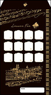 月謝袋A／アンティーク楽譜(1セット10枚入り)