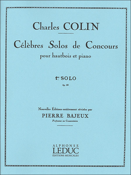 楽天楽譜ネッツ楽譜　コリン／演奏会用ソロ　第1番 作品33（【1032293】／AL20316／オーボエ＆ピアノ／輸入楽譜（T））