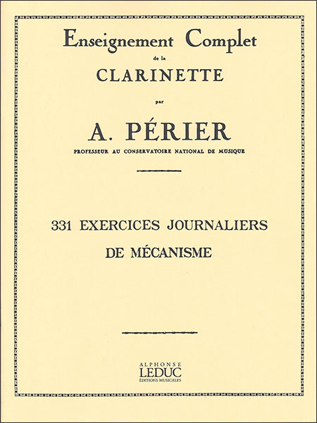 楽譜　ペリエ／331のメカニズムの日課練習(【1036258】／AL18035／48180526／クラリネット教本 (無伴奏)／輸入楽譜（T）)